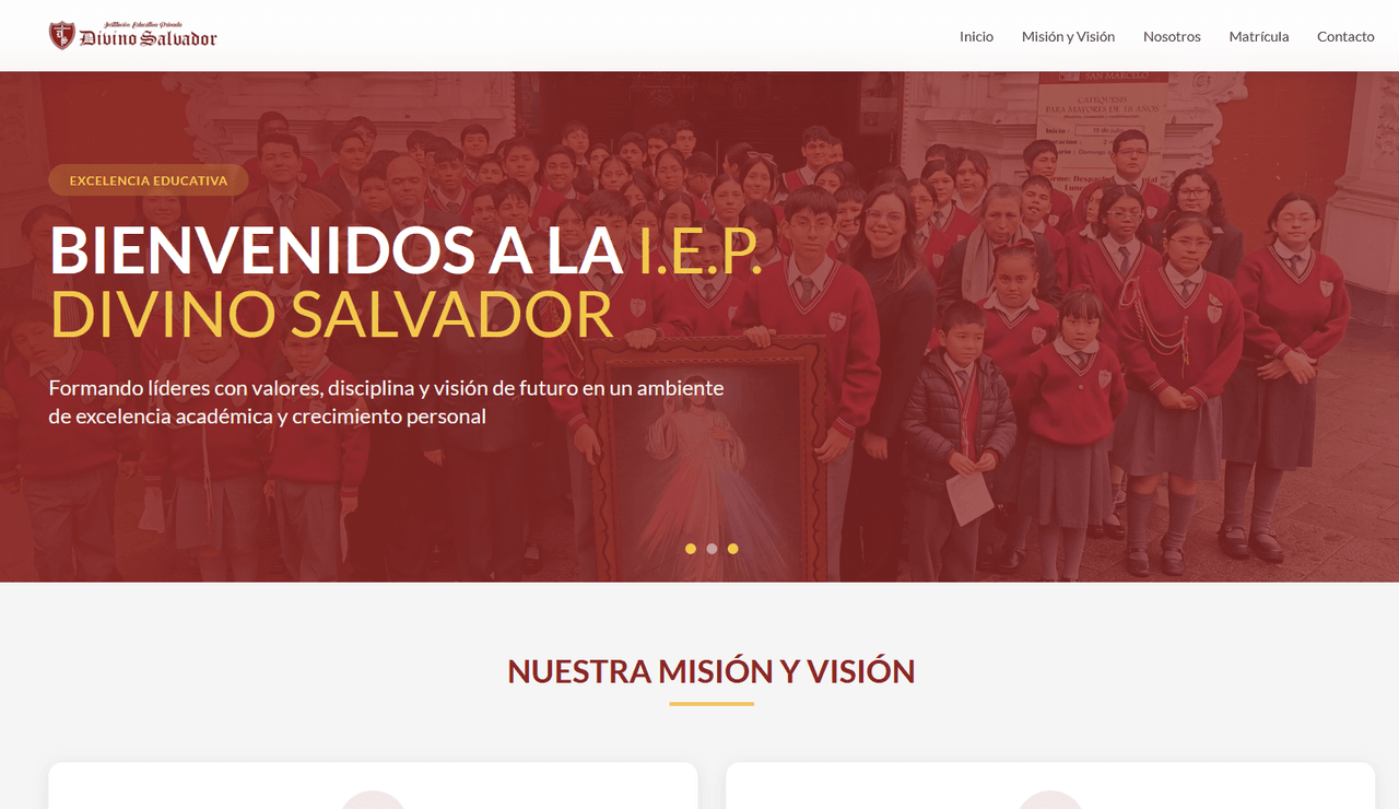 IEP Divino Salvador - Sitio Web Institucional